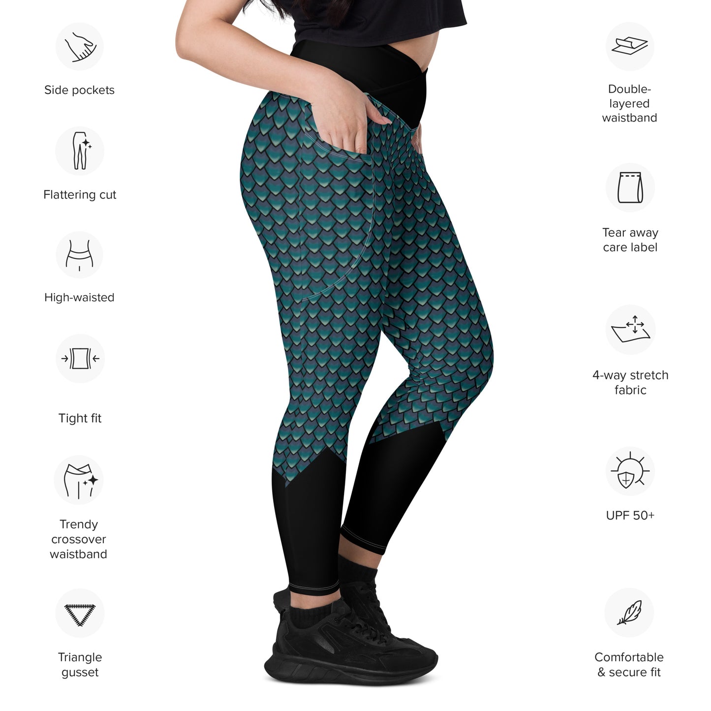 Dark Dragon Leggings with Pockets